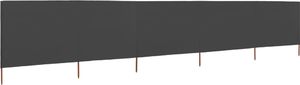 vidaXL Parawan 5-skrzydłowy z tkaniny, 600x160 cm, antracytowy 2