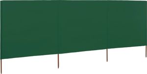 vidaXL Parawan 3-skrzydłowy z tkaniny, 400x80 cm, zielony 2
