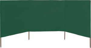 vidaXL Parawan 3-skrzydłowy z tkaniny, 400x80 cm, zielony 3