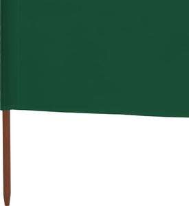 vidaXL Parawan 3-skrzydłowy z tkaniny, 400x80 cm, zielony 5