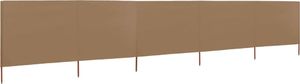 vidaXL Parawan 5-skrzydłowy z tkaniny, 600x80 cm, taupe 2