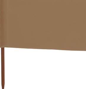 vidaXL Parawan 5-skrzydłowy z tkaniny, 600x80 cm, taupe 5