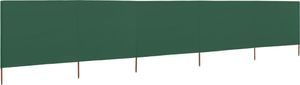 vidaXL Parawan 5-skrzydłowy z tkaniny, 600x80 cm, zielony 2