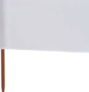 vidaXL Parawan 5-skrzydłowy z tkaniny, 600x80 cm, piaskowy biały 5