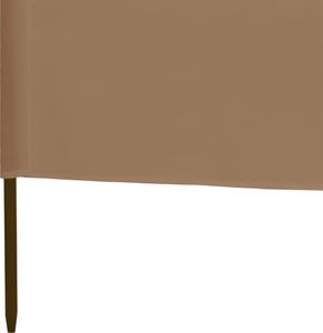 vidaXL Parawan 3-skrzydłowy z tkaniny, 400x80 cm, taupe 5