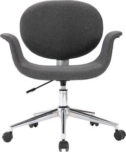 vidaXL Obrotowe krzesło stołowe, szare, tapicerowane tkaniną 3