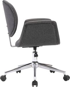 vidaXL Obrotowe krzesło stołowe, szare, tapicerowane tkaniną 5