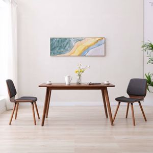 vidaXL Krzesła stołowe, 2 szt., szare, tapicerowane tkaniną 1