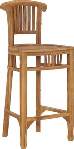 vidaXL Krzesło barowe, lite drewno tekowe 1