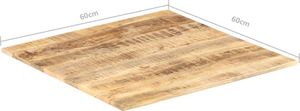 vidaXL Blat stołu, lite drewno mango, 15-16 mm, 60x60 cm 6
