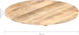 vidaXL Blat stołu, lite drewno mango, okrągły, 15-16 mm, 80 cm 3