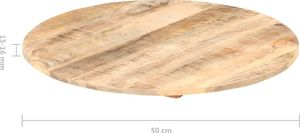vidaXL Blat stołu, lite drewno mango, okrągły, 15-16 mm, 50 cm 3