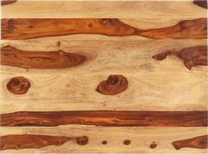 vidaXL Blat stołu, lite drewno sheesham, 25-27 mm, 60x80 cm 1