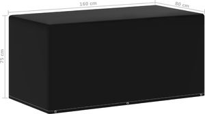 vidaXL Pokrowiec na meble ogrodowe 6 oczek 160x80x75cm (48650) 5