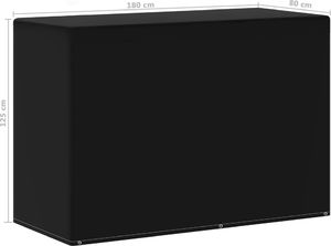 vidaXL Pokrowiec na meble ogrodowe, 6 oczek, 180 x 80 x 125 cm 5