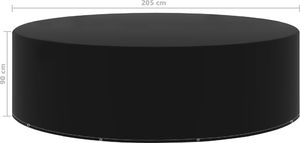 vidaXL Pokrowiec na meble ogrodowe, 10 oczek, 205x90 cm 4