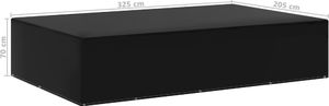 vidaXL Pokrowiec na meble ogrodowe, 12 oczek, 325x205x70 cm 5