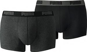Puma Bokserki męskie Puma Basic Trunk 2P czarne ciemno szare 521025001 691 1