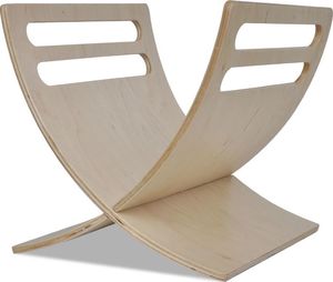 vidaXL VidaXL Drewniany stojak na gazety w naturalnym kolorze 2