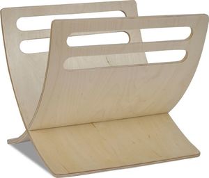 vidaXL VidaXL Drewniany stojak na gazety w naturalnym kolorze 4