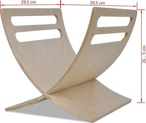 vidaXL VidaXL Drewniany stojak na gazety w naturalnym kolorze 7