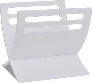 vidaXL VidaXL Drewniany stojak na gazety, biały 4