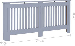vidaXL VidaXL Osłona na kaloryfer, antracytowa, 172x19x81 cm, MDF 8