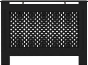 vidaXL VidaXL Osłona na kaloryfer, czarna, 112x19x81 cm, MDF 3