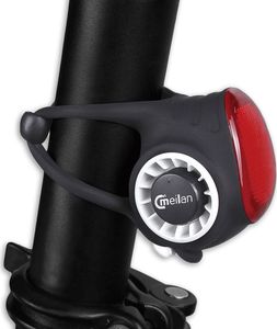 Meilan Meilan S3 Lampka tylna z dzwonkiem na Pilot Czarna Uniwersalny 4