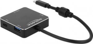 HUB USB Delock 1x SD 1x microSD  + 3x USB-A 3.1 Gen1 (64045) 4