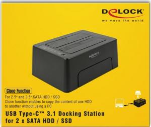 Stacja dokująca Delock 2.5"/3.5" SATA - USB-C 3.2 Gen 2 (63957) 5