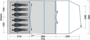 Namiot turystyczny Easy Camp Arena Air 600 10