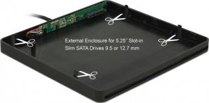 Kieszeń Delock 5.25″ Slot-in Slim SATA 9,5 / 12,7 mm do USB 3.0 (42604) 2