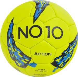 NO10 Piłka ręczna NO10 Action Junior roz 1 żółto-niebiesko-czarna 1