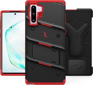 Zizo Zizo Bolt Cover - Pancerne etui Samsung Galaxy Note 10 oraz podstawka uchwyt do paska (Black/Red) 5
