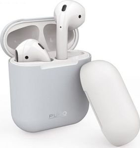 Puro PURO ICON Case - Etui Apple AirPods 1 2 generacji z dodatkową osłonką (Light Blue + White Cap) 1