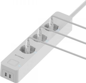Blitzwolf Inteligentna listwa zasilająca Blitzwolf BW-SHP9, 3 gniazda + 2x USB, 15A, 3300W 2