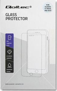 Qoltec Hartowane szkło ochronne PREMIUM do Huawei Y7 Prime Pro | 6D | PEŁNE | CZARNE 2