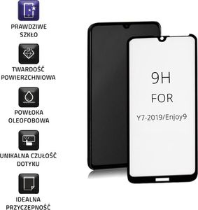Qoltec Hartowane szkło ochronne PREMIUM do Huawei Y7 Prime Pro | 6D | PEŁNE | CZARNE 3
