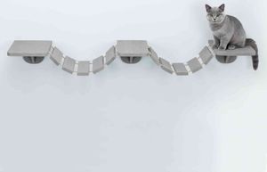 Trixie TRIXIE Ścienna drabinka dla kota, 150 x 30 cm, taupe 1