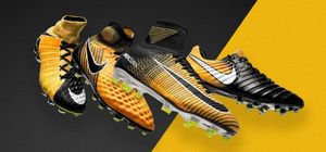 Nike Pomarańczowo-czarne buty piłkarskie na halę Nike Hypervenom Phelon IC 852600-801 JR 37,5 7