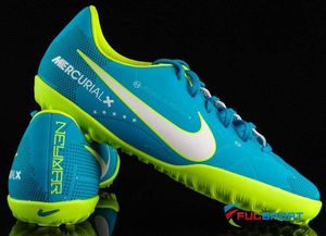 Nike Niebiesko-żółte buty piłkarskie na orlik Nike Mercurial Victory TF 921494-400 JR 33,5 4