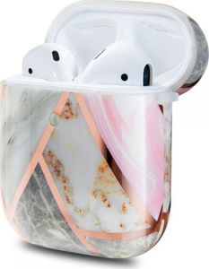 Tech-Protect TECH-PROTECT MARBLE APPLE AIRPODS PINK 1