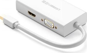 Adapter AV Ugreen DisplayPort Mini - HDMI - D-Sub (VGA) - DVI-D biały (20417) 2