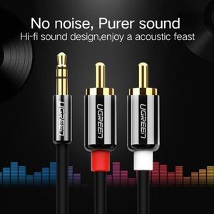 Kabel Ugreen Jack 3.5mm - RCA (Cinch) x2 1.5m czarny (UGR318) 5