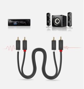 Kabel Ugreen RCA (Cinch) x2 - RCA (Cinch) x2 1m czarny (30747) 13