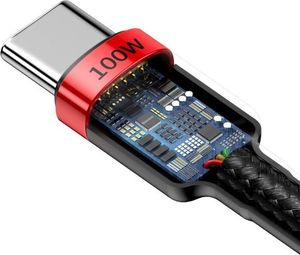 Kabel USB Baseus USB-C - USB-C 2 m Czarno-czerwony (BSU1520REDBLK) 5