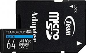 Karta TeamGroup Elite MicroSDXC 64 GB Class 10 UHS-I/U3 A1 V30 (TEAUSDX64GIV30A103) 1