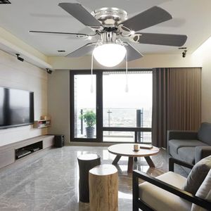 Wentylator vidaXL Sufitowy z lampą 82 cm ciemnobrązowy 3