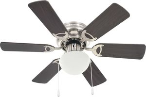 Wentylator vidaXL Sufitowy z lampą 82 cm ciemnobrązowy 5